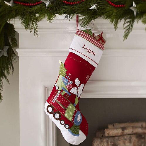 Bota decorativa Quilted Christmas Stocking estampado navideño