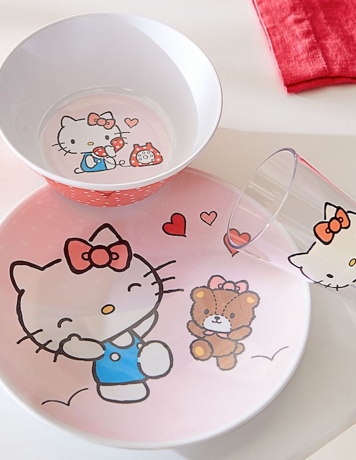 Set de mesa hello kitty de melamina