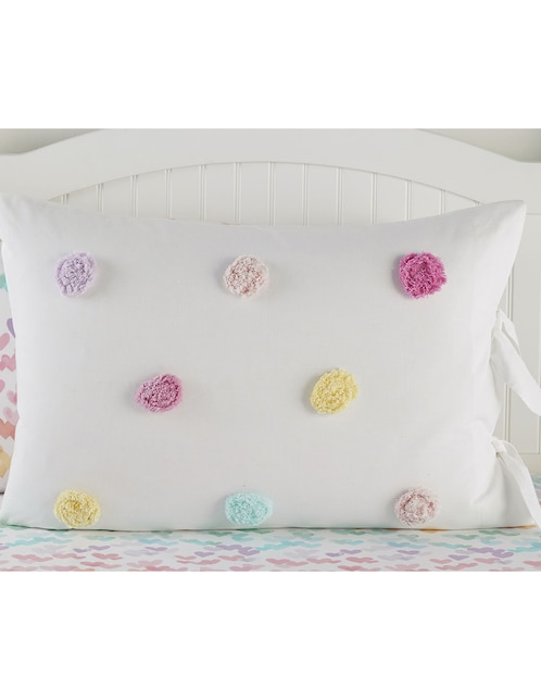 Funda para almohada Zoey Pom Pom