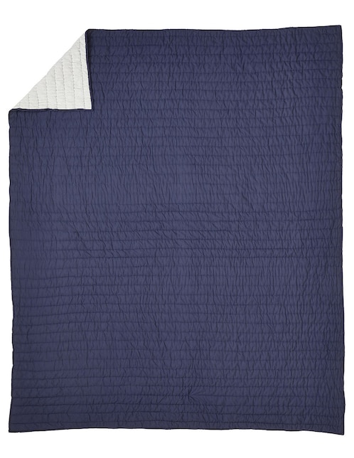 COLCHA BRANSON, MAT-QS, AZUL MARINO