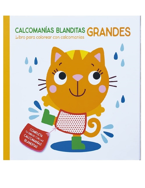 Libro para colorear con calcomanías blanditas grandes: Gato