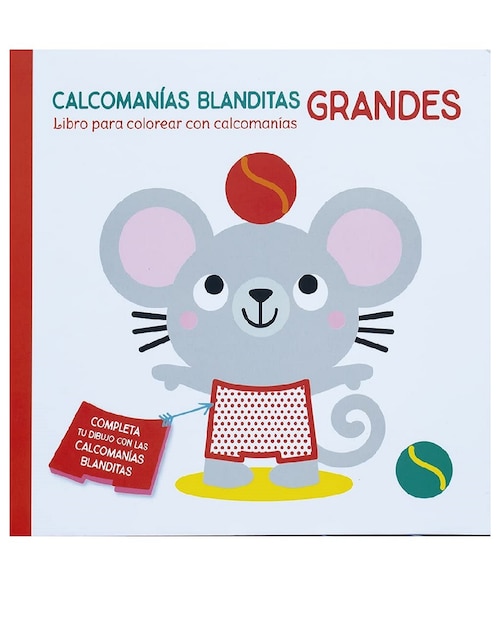 Libro para colorear con calcomanías blanditas grandes: Ratón