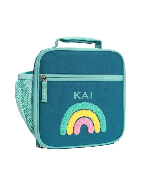 Lonchera térmica Mackenzie Turquoise Rainbows Chenille 1
