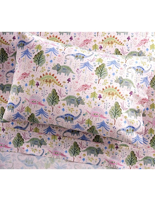 Juego de sábanas de algodón 200 hilos Floral Dino