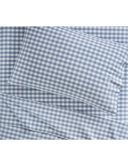 Juego de sábanas de algodón 200 hilos Check Organic Sheet
