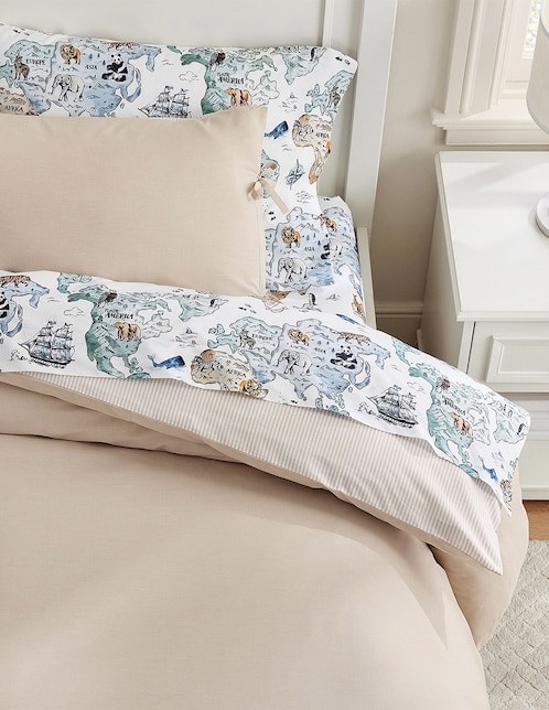 FUNDA DUVET ORGANIC COR, MAT-QS, BEIGE
