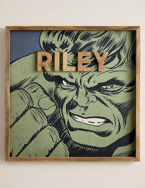 Cuadro Hulk técnica óleo Marvel