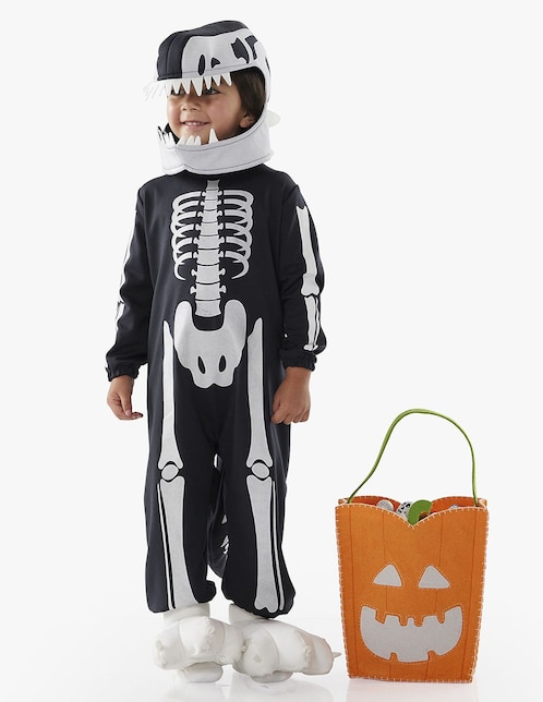 Disfraz de Halloween Skeleton de dinosaurio para niño