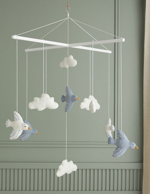 Móvil birds linen