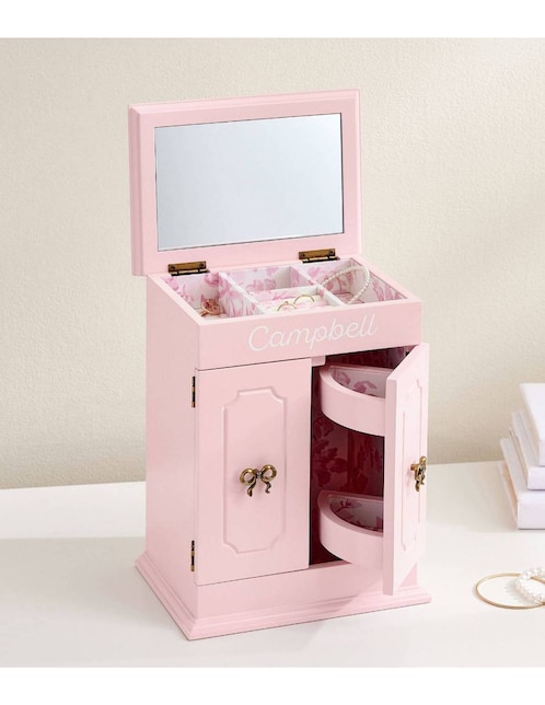 Joyero Love Shack Fancy con espejo y cerradura