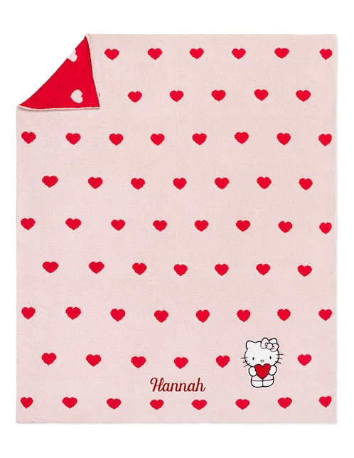Frazada Clásica de tejido plano Hello Kitty Heart para niña