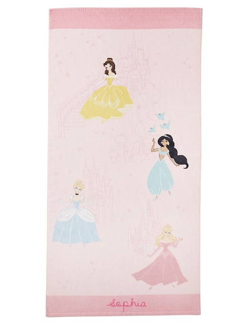 Toalla de playa Disney Princess Castles de algodón infantil