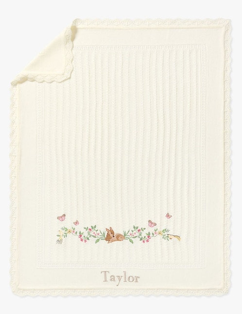 Cobija de tejido plano Aerin Fawn para bebé