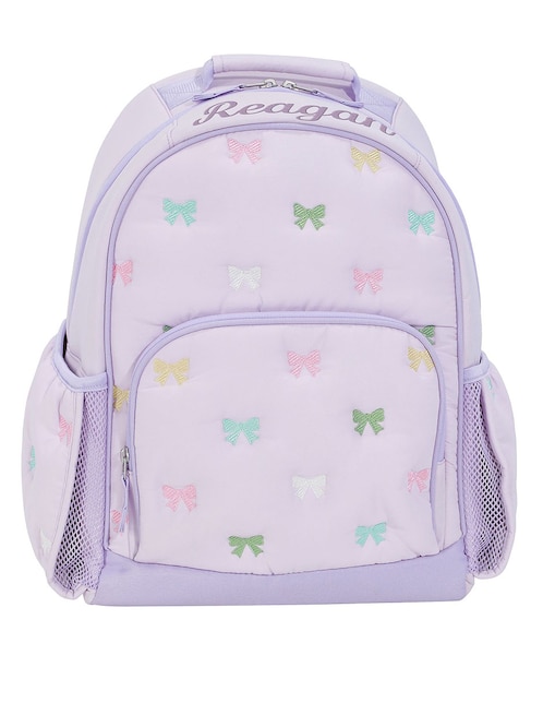 Mochila escolar Mackenzie Puffer Lavender Bows para niña