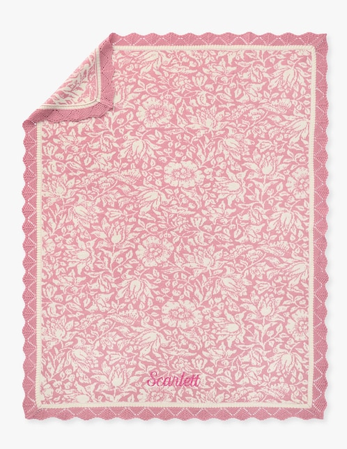 Cobija de tejido jacquard Morris & Co. Mallow para bebé niña