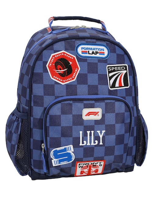 Mochila escolar Formula 1 impermeable para niño