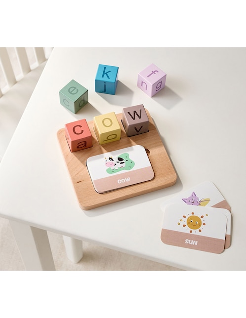 Juguete de ortografía con bloques juego didáctico unisex
