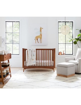 Cuna convertible a cama infantil Mid Century