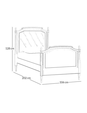 Cama Blythe Tufted de madera individual