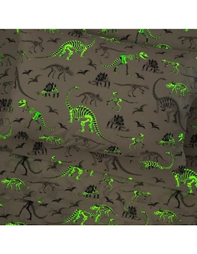 Juego de sábanas de algodón dino bones