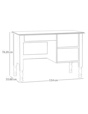 Escritorio Juliette Storage Pottery Barn Kids de madera