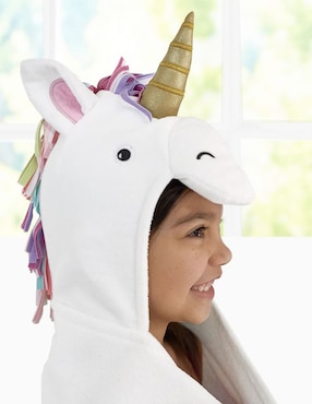 Toalla con gorro Unicorn de algodón infantil