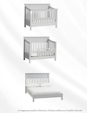 Cuna convertible a cama matrimonial Mid Century