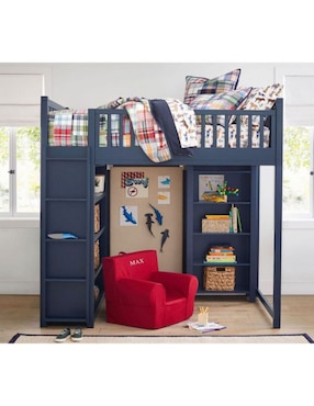 Cama loft Camp de madera matrimonial