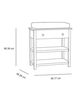 Cambiador Kendall de madera álamo unisex