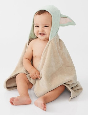 Toalla con gorro The Mandalorian Grogu de algodón infantil