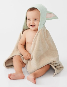 Toalla con gorro The Mandalorian Grogu de algodón infantil