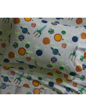 Juego de sábanas de algodón solar system