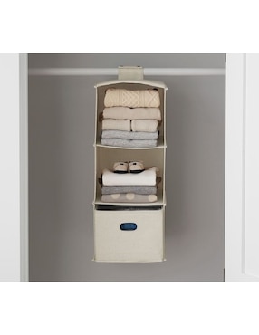 Canasta con forma rectangular Hanging Closet de algodón