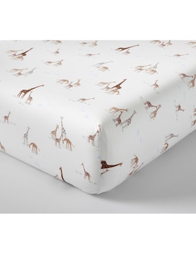 Sábana de cajón para cuna de algodón Goldie Giraffe