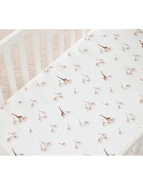 Sábana para cajón de algodón goldie giraffe