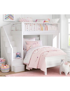 Cama loft Fillmore Stair de madera matrimonial