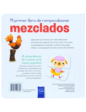 Libro Mi primer libro de rompecabezas mezclados. Los animales de la granja aprenden a contar de Advanced