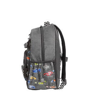 Mochila escolar Mackenzie Race Cars impermeable para niño