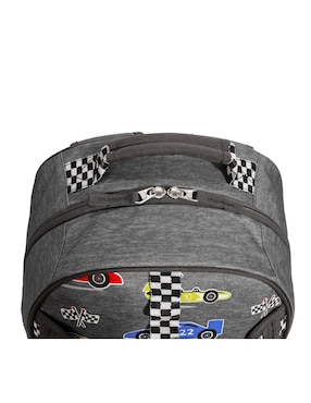 Mochila escolar Mackenzie Race Cars impermeable para niño