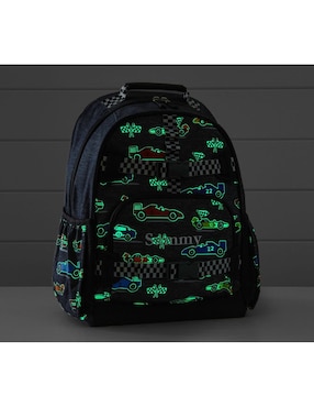 Mochila escolar Mackenzie Race Cars impermeable para niño