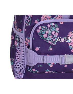Mochila escolar Plump Flowers Hearts Mackenzie impermeable para niña