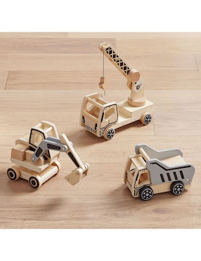 Set de vehículos Wooden Construction Trucks