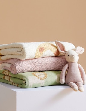 Cobija de tejido plano Fuzzy Bunny para bebé