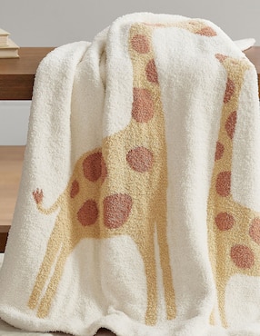 Cobija de tejido plano Fuzzy Giraffe
