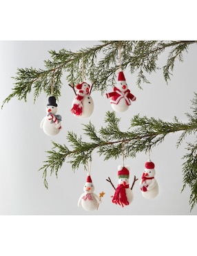 Imagen de producto Ornamento navidad muñeco nieve Snowmen Felted