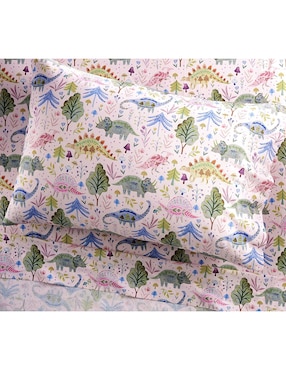Juego de sábanas de algodón 200 hilos Floral Dino