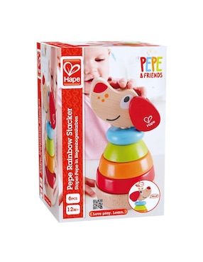 Apilable Arcoiris Hape juego didáctico infantil unisex