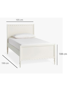 Cama Penny de madera individual