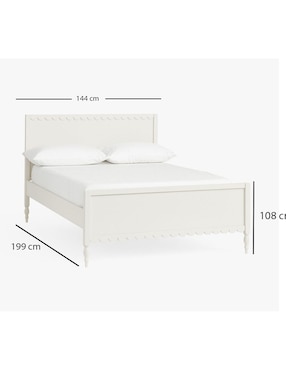 Cama Penny de madera matrimonial