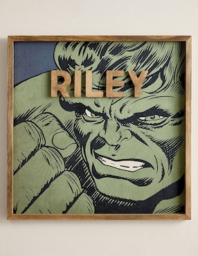 Cuadro Hulk técnica óleo Marvel